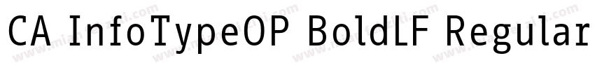 CA InfoTypeOP BoldLF Regular字体转换